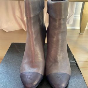 Chanel Short Boots Grey Size 37